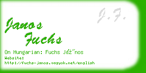 janos fuchs business card